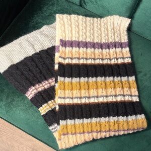 Striped Knit Multicolor Scarf